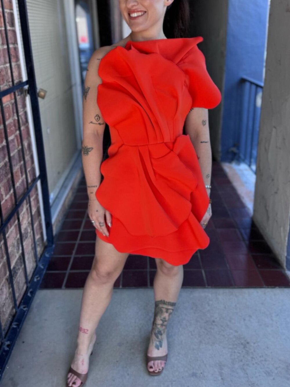 NEW Acler Oake Mini Dress AU6/US2 Rosso Orange Cocktail Party Event AU6/US2 - Picture 5 of 11